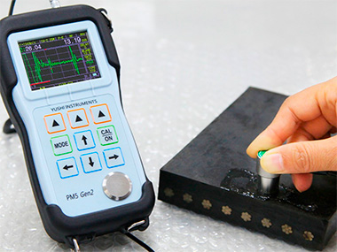 低周波プローブを使用したコンベアベルトの測定