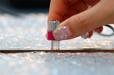 銅と銀のクラッド材測定風景1