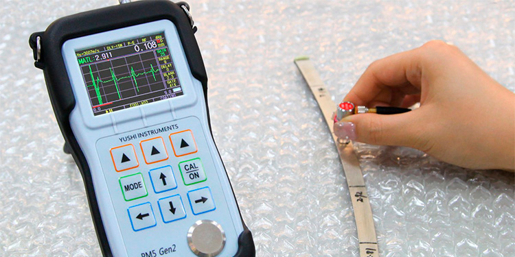 銅と銀のクラッド材測定風景2