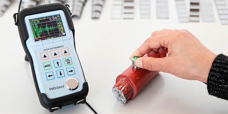 シリコーンゴム測定風景