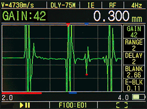 銅・アルミクラッド材の測定表示